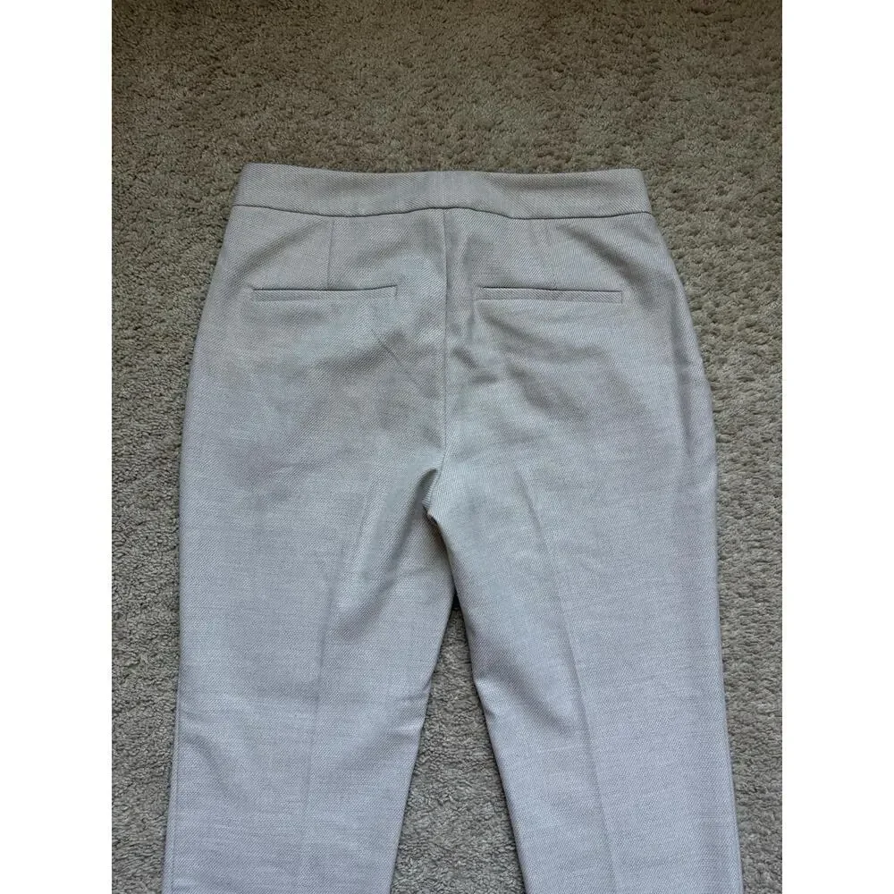 Zara Dress Pants Trousers 26” Inseam Light Beige Ankle Tapered Career Women Sz 2 - Picture 7 of 8